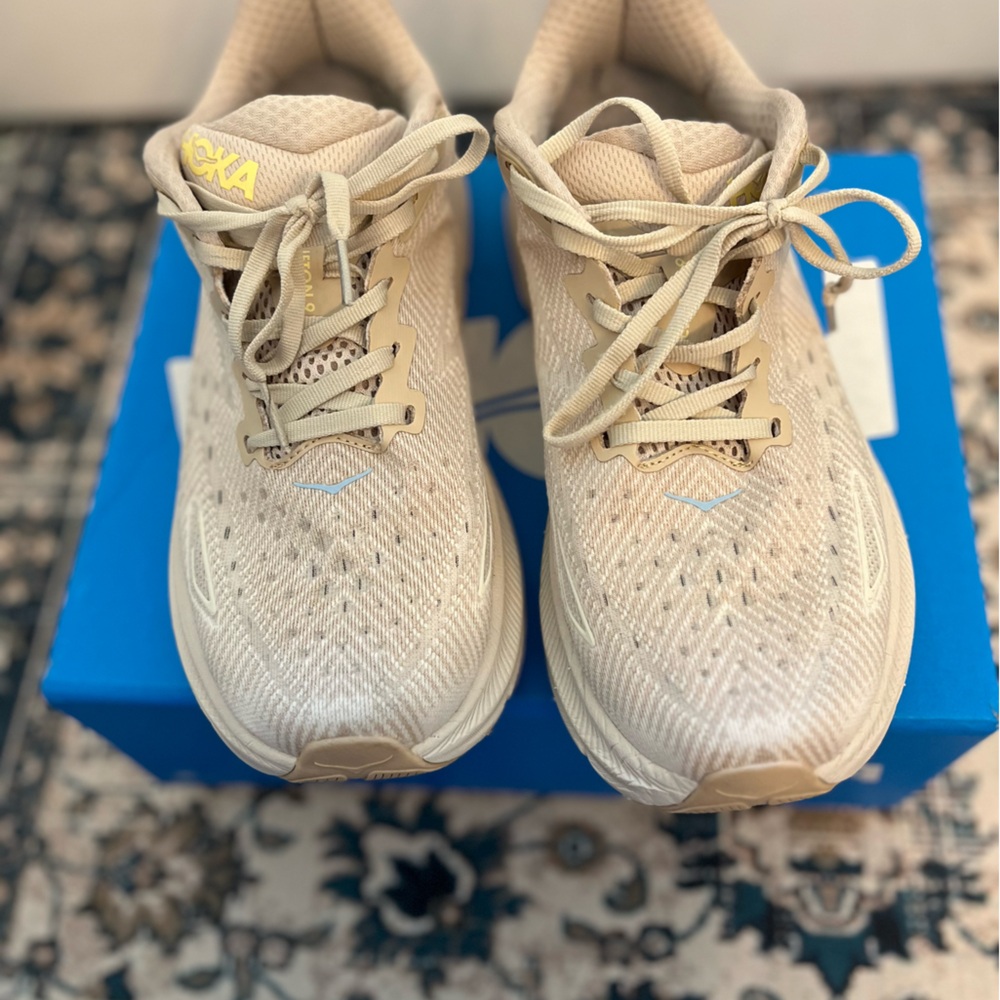 Hoka Beige Running Shoes